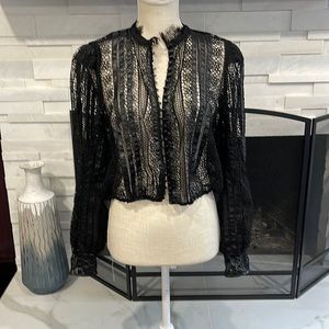 Chloe Dao leather and lace too sz L